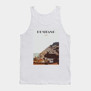 Positano Travel Poster Print Tank Top